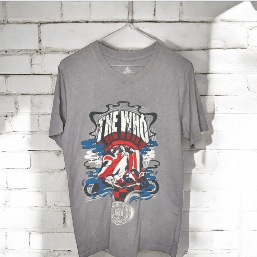 Rock and Roll Hall of Fame Inductees The Who T-Shirt Mineral Wash Gray Size M